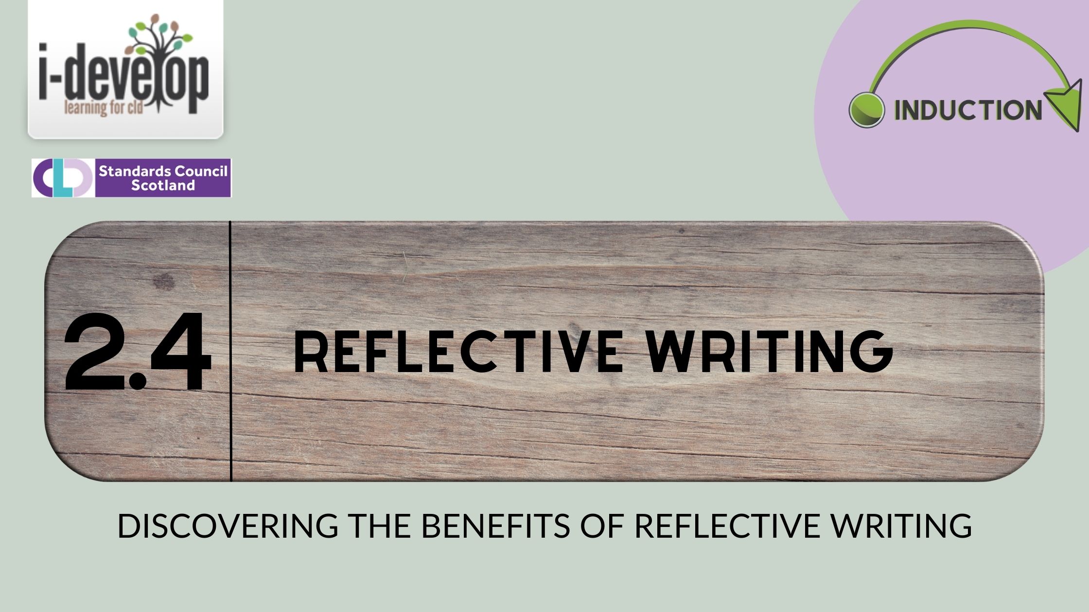 An image of a button saying reflective writing